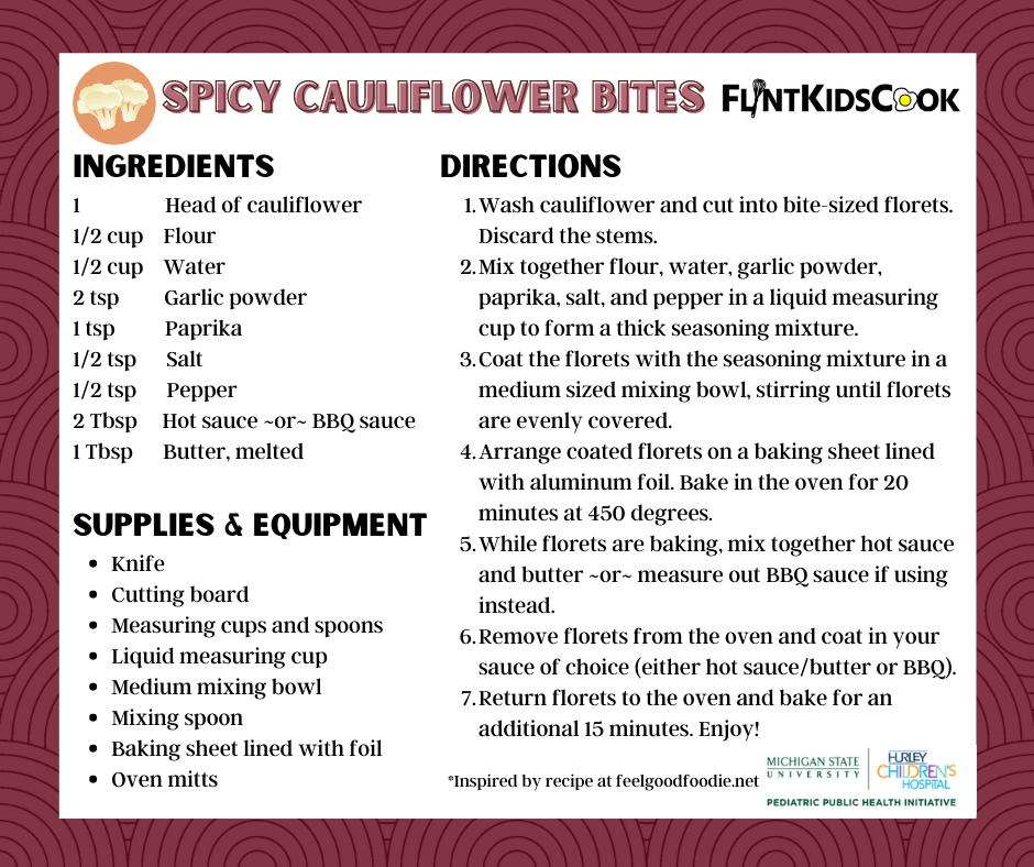 Spicy Cauliflower Bites